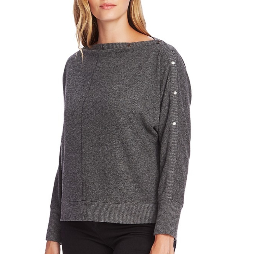 Vince Camuto boat neck Hardware sweater NWT